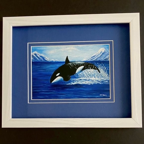 Hand Crafted Art Print - “Orca” - Picture 2 of 2